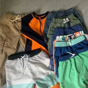 Toddler Boys 3T Shorts Pants Lot Bundle Swim Trunks Swim Suit 9 Pieces